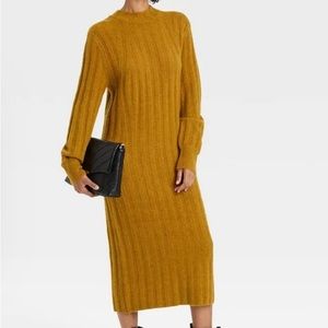 A New Day Mustard Sweater Dress